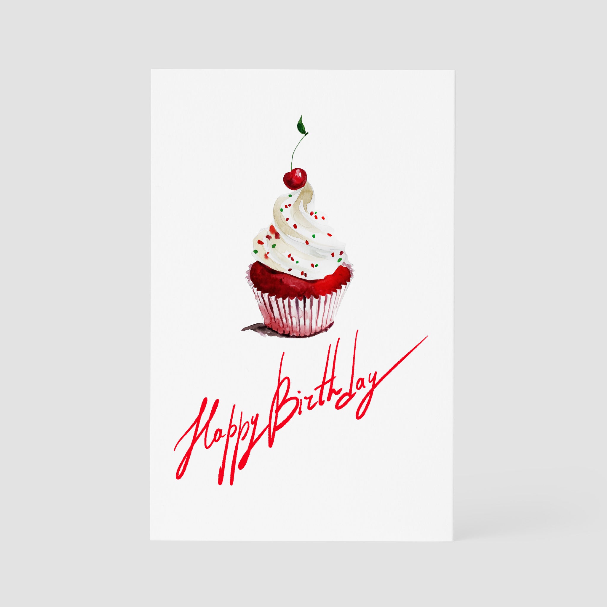 Geburtstag - Cupcake "Happy Birthday", DIN B6