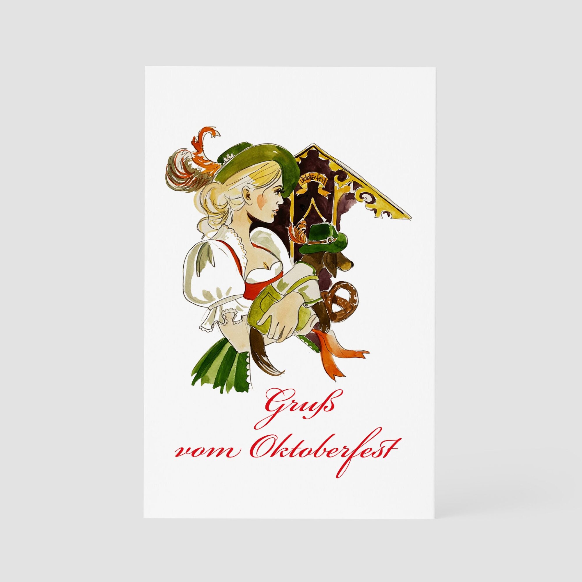 Oktoberfest - Oktoberfest „Grüße vom Oktoberfest“, DIN B6