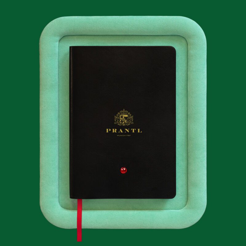 Carnet Noir Support Menthe Fond Vert
