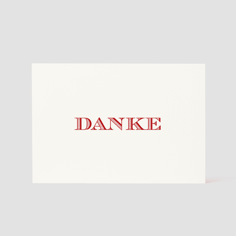 Thank You Card, House Format (9 x 13 cm) A000014